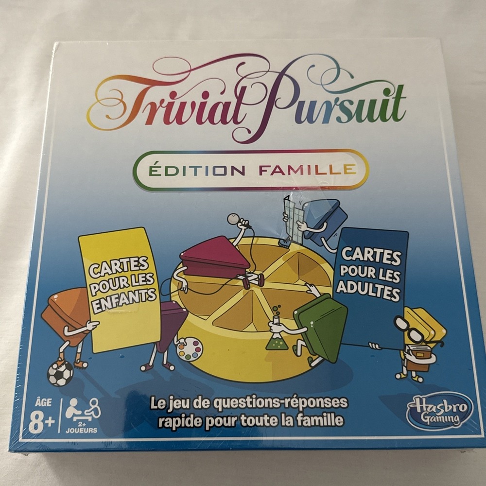 French Trivial Pursuit Family Edition Board Game Hasbro Gaming